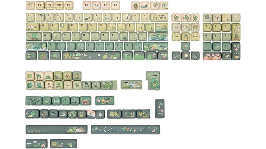 rainy froggy keyboard keycaps