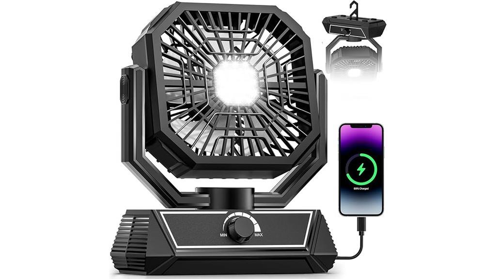 rechargeable portable camping fan