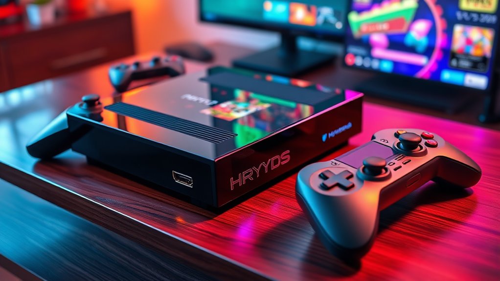retro gaming console with classics