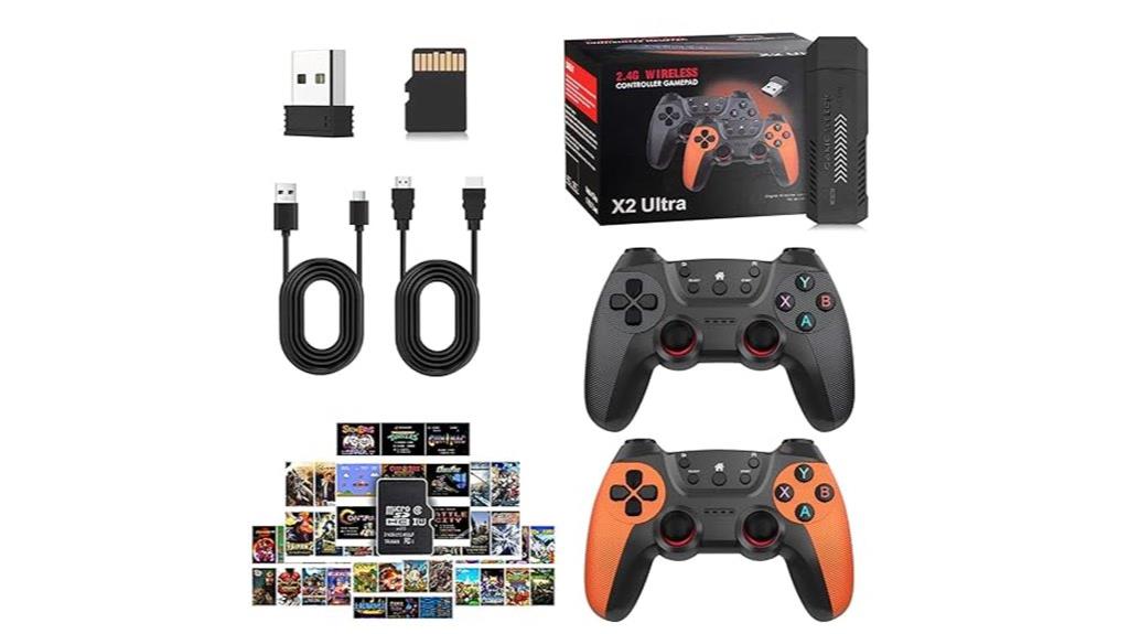 retro gaming console with extensive library