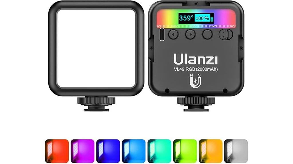 rgb led video light