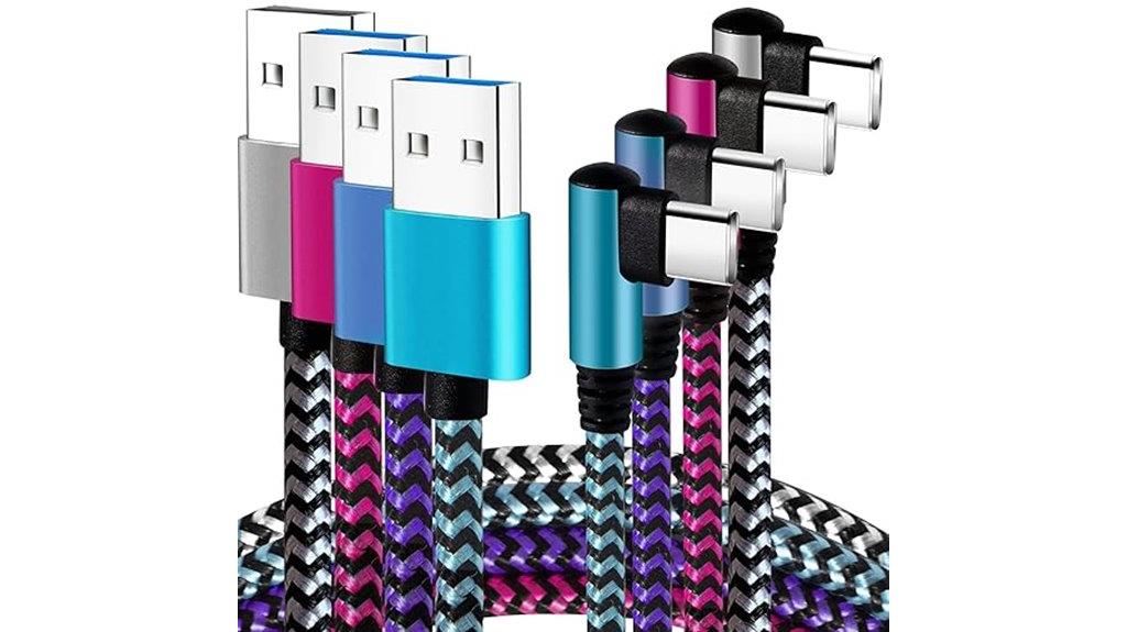 six foot nylon usb c cables