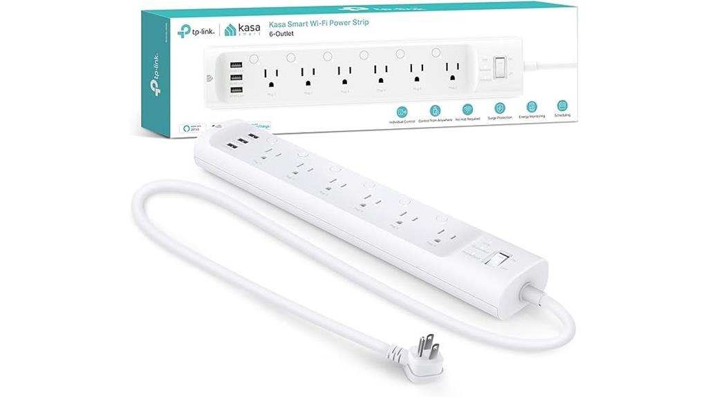 six outlets three usbs