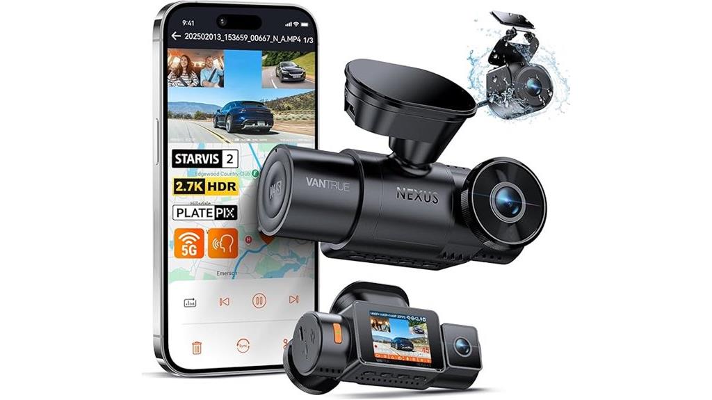 three channel wifi dash cam