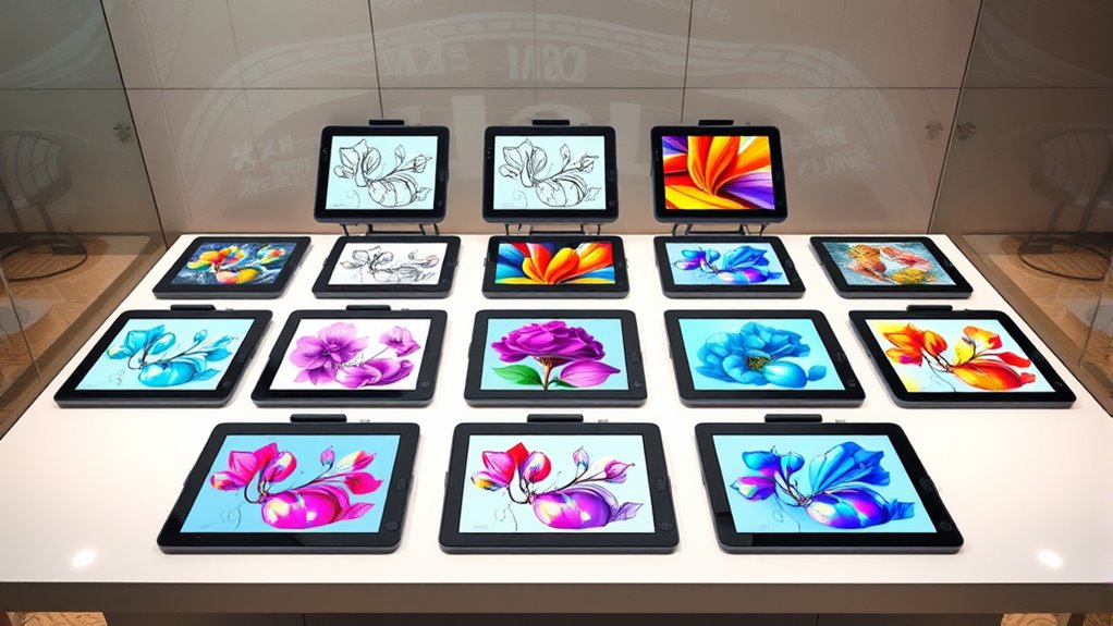 top 15 artist screen tablets