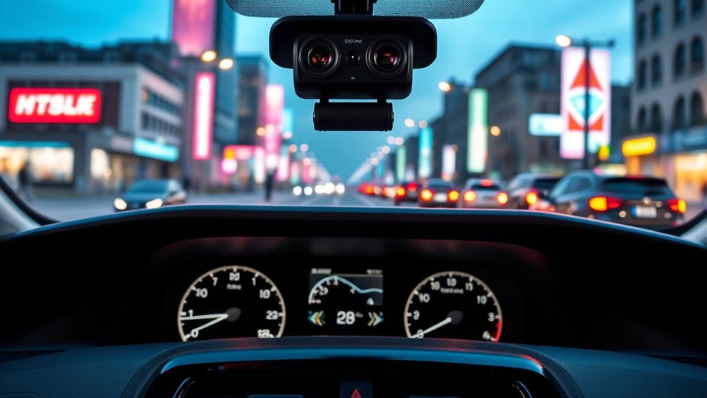 top three channel dash cam