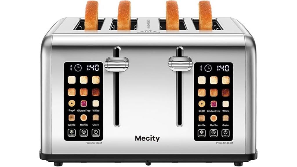 touch screen wide slot toaster