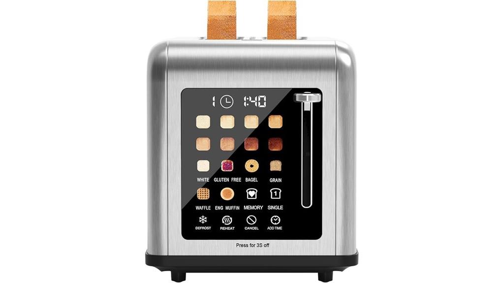 touchscreen stainless toaster