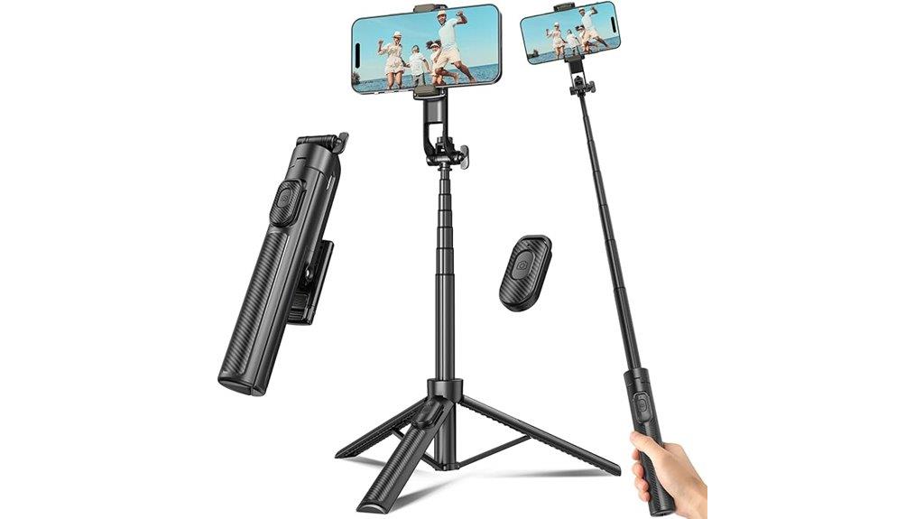 travel phone tripod remote