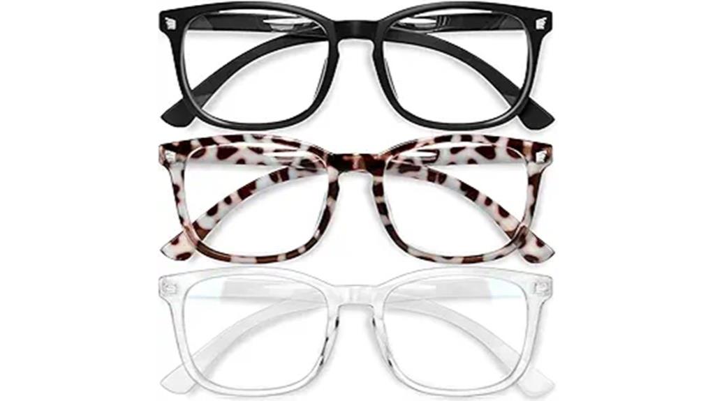 triple pack blue light glasses