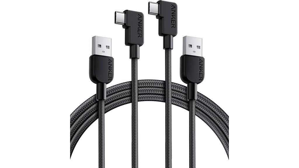 two braided usb cables