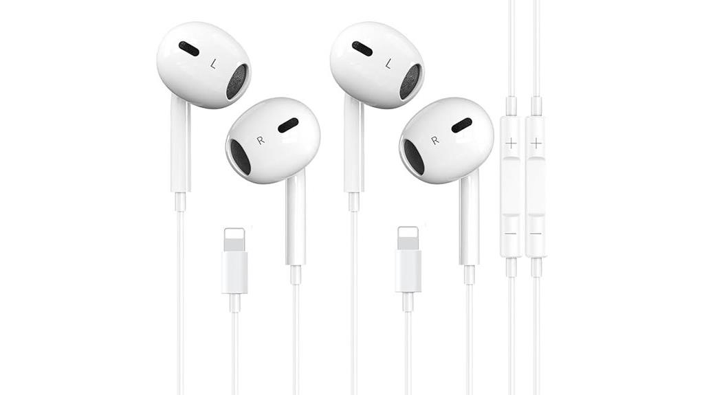 two pack lightning earbuds