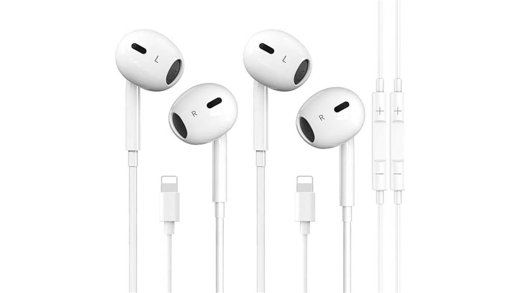 two pack wired headphones