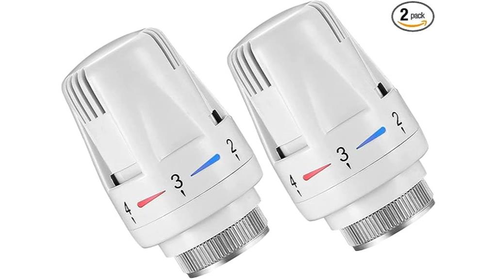 two thermostatic radiator heads