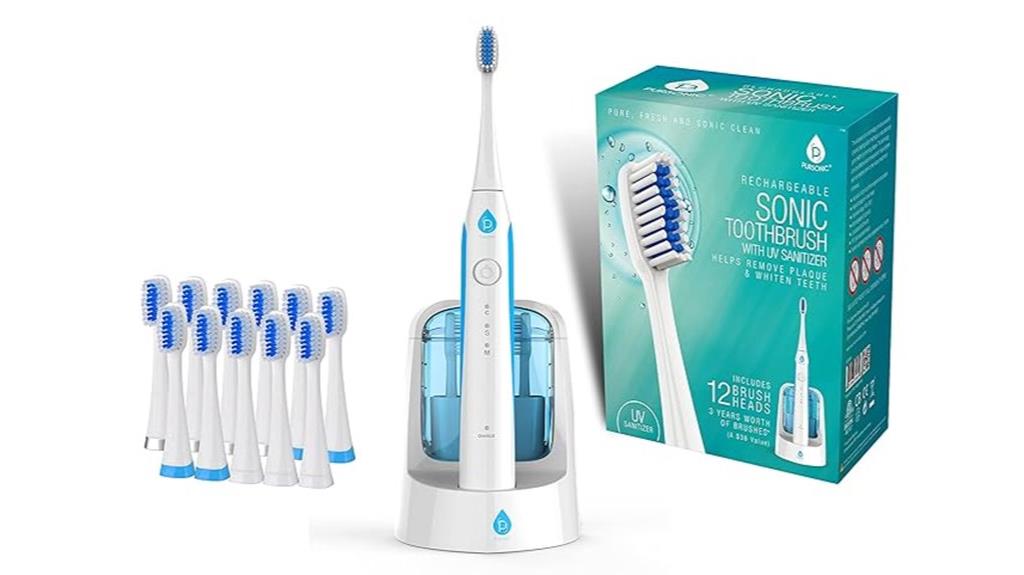 white sonic toothbrush model