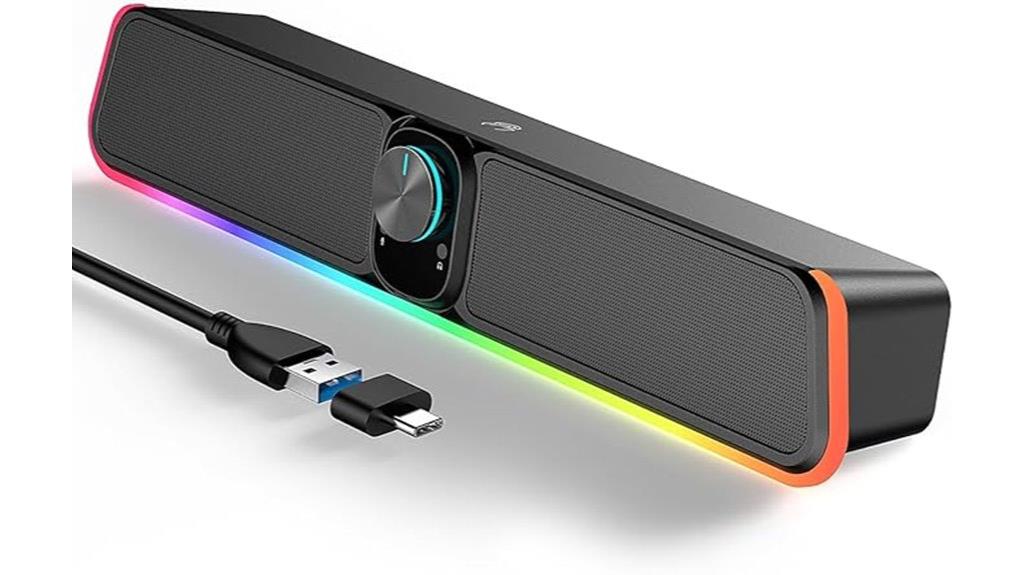 wired bluetooth rgb speaker