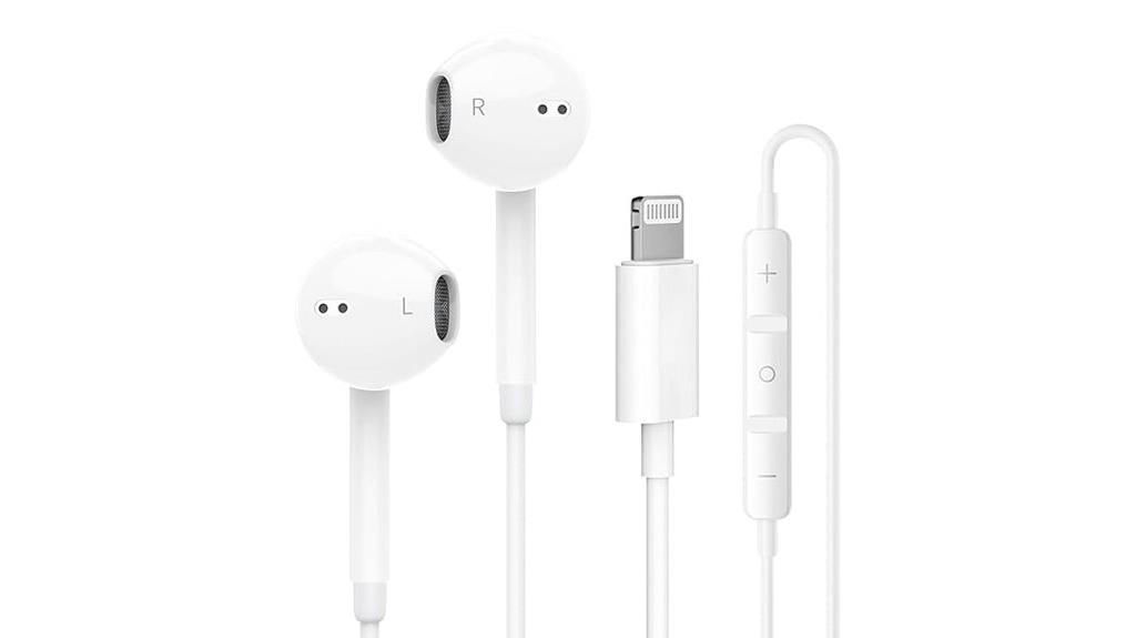 wired lightning earphones pack