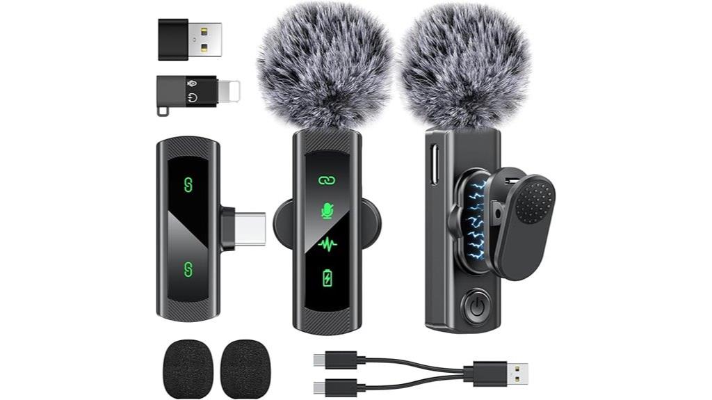 wireless lavalier microphone display