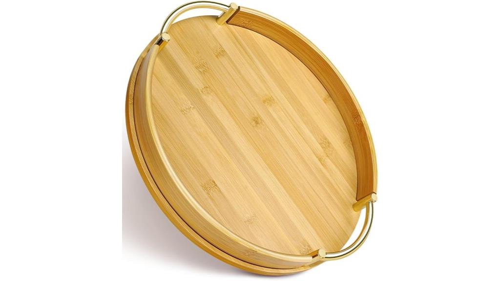 14 inch bamboo tray