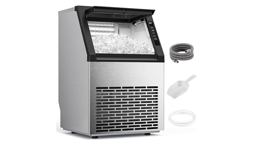 80lbs stainless steel ice maker