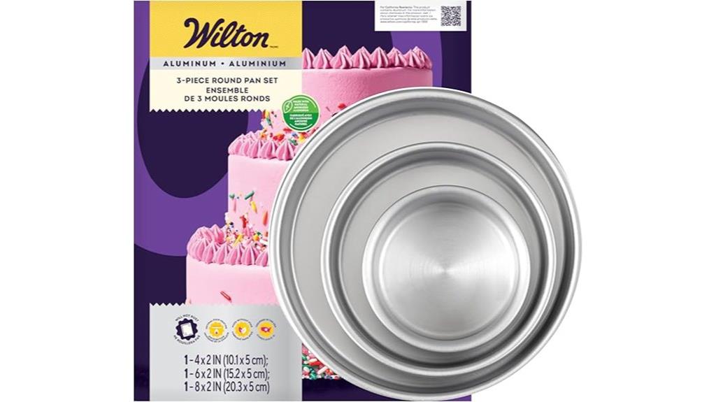 aluminum 3 piece cake pans