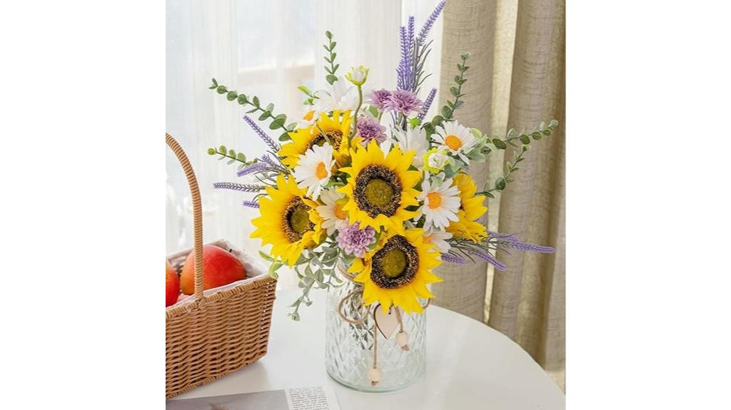 artificial faux flower vase