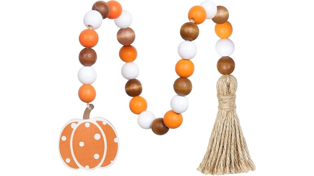 autumn beaded pumpkin decor