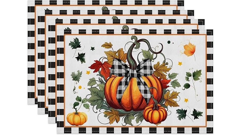 autumn linen table decor