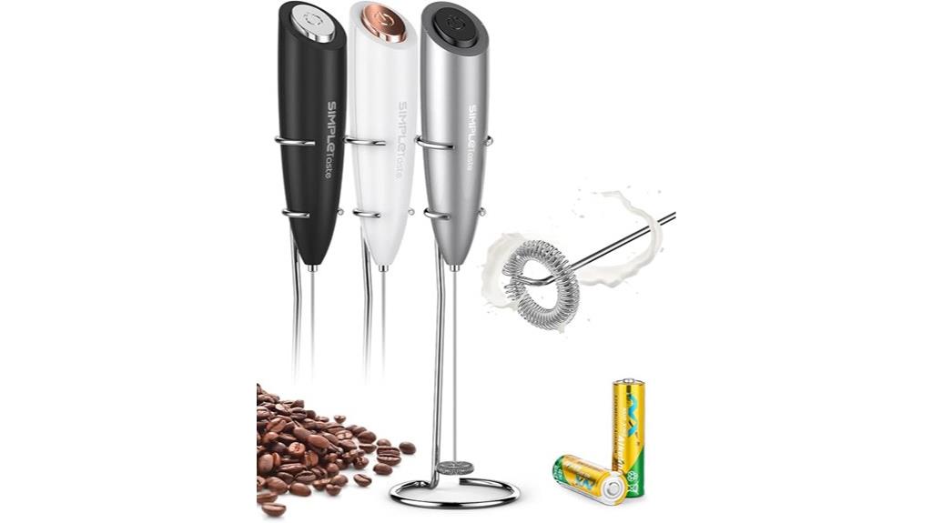 battery operated handheld milk frother