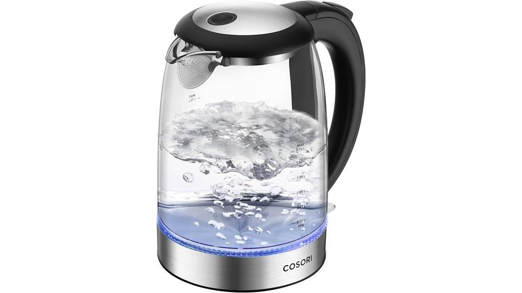 black 1 7l glass kettle