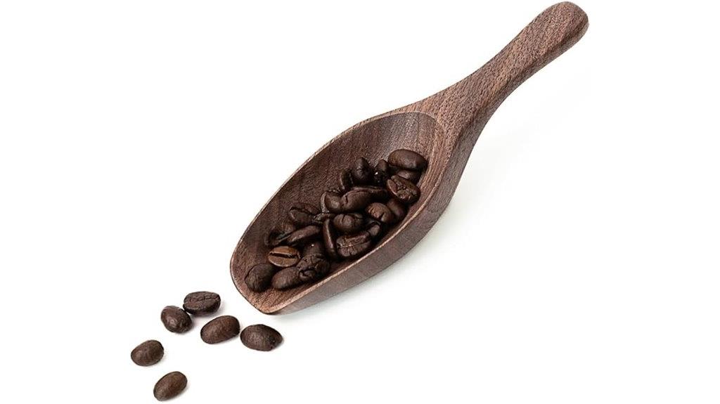 black walnut coffee scoop