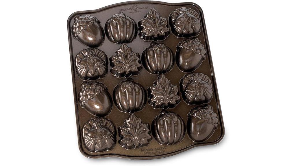 bronze autumn cakelet pan