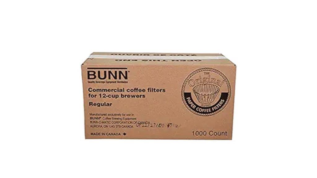 bunn 12 cup filters large quantity