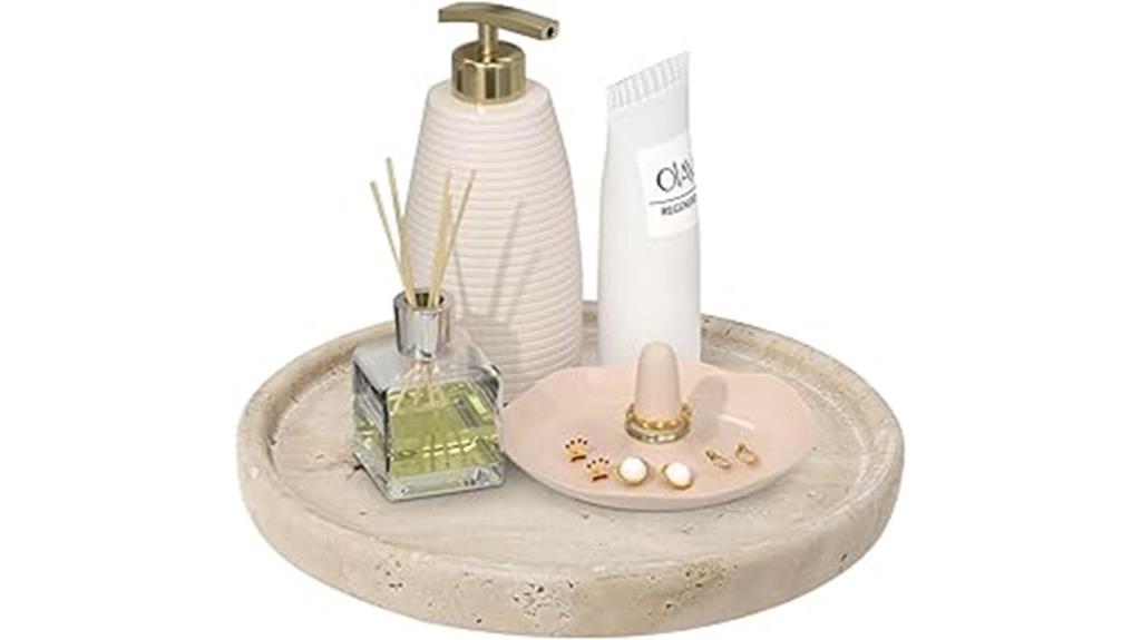 ceramic travertine bathroom tray