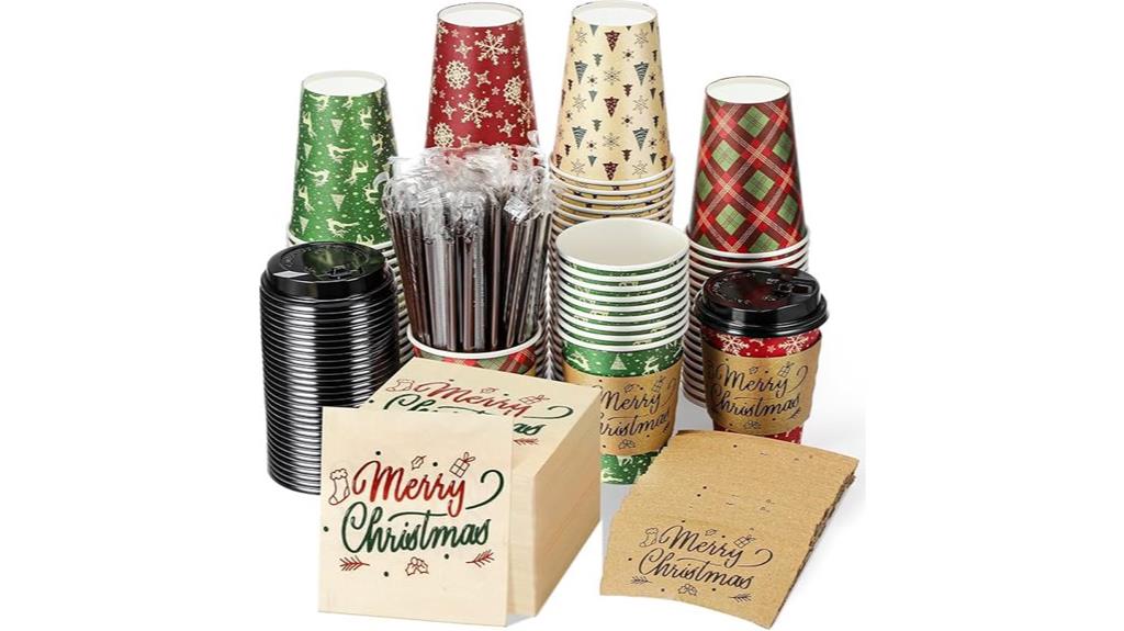 christmas coffee cup set