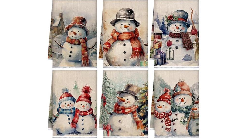 christmas snowman towel set