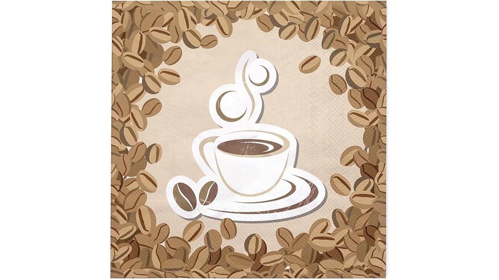 coffee bean napkin pack