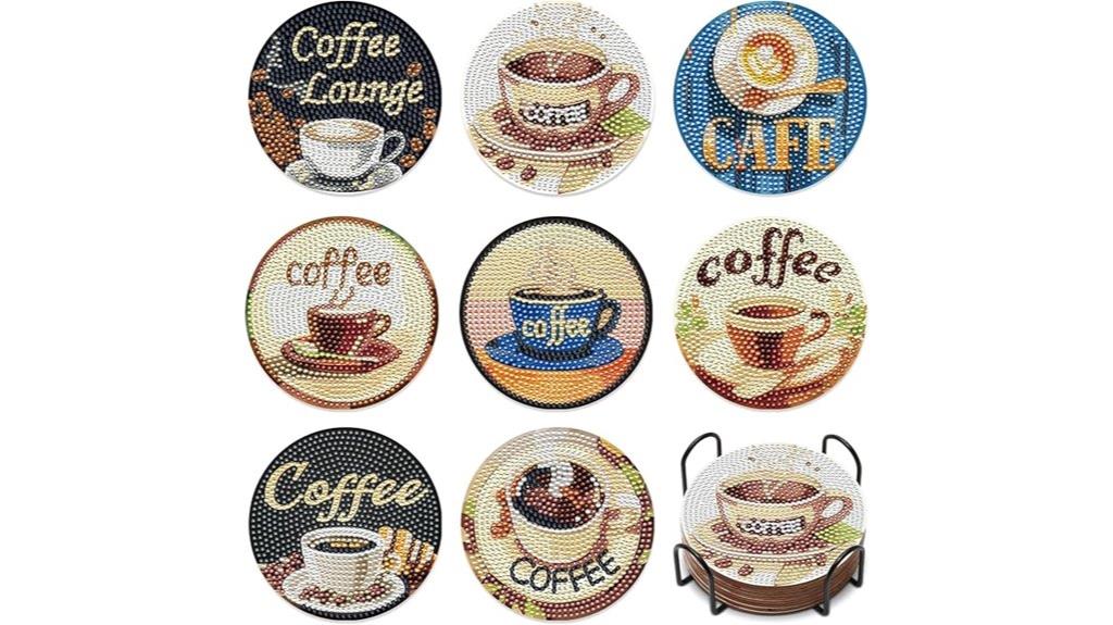 coffee diamond art coasters