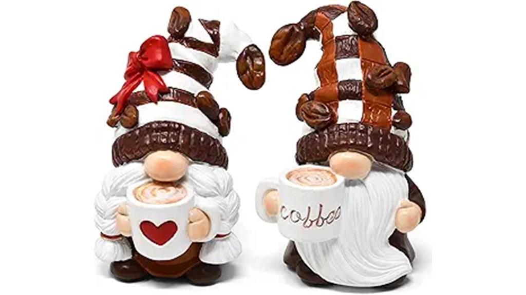 coffee gnome figurine set