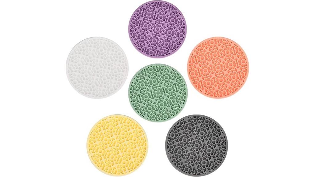 colorful non slip silicone coasters