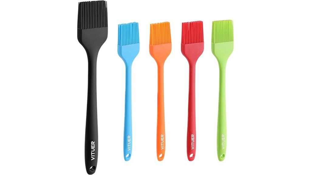 colorful silicone pastry brushes