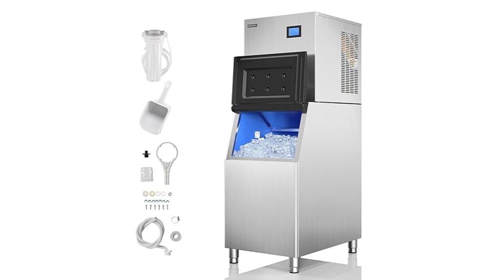 commercial ice maker with storage
