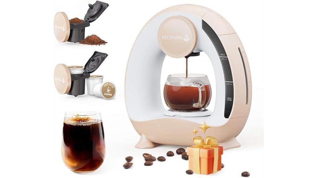 compact 2 in 1 coffee maker