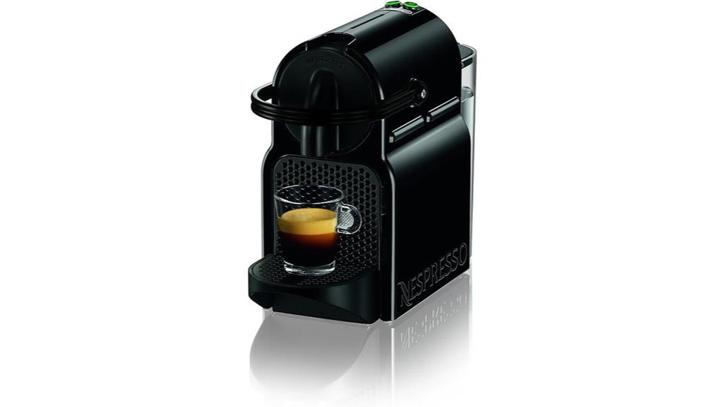 compact black espresso machine