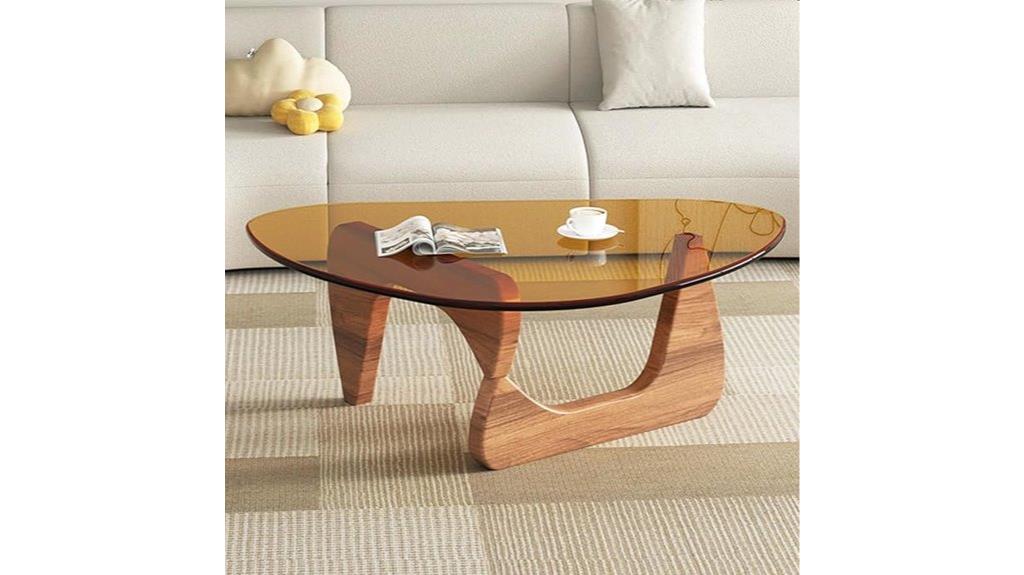 contemporary clear glass coffee table