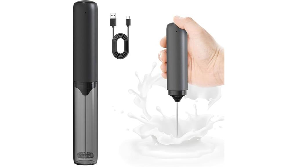 cordless milk frothing device