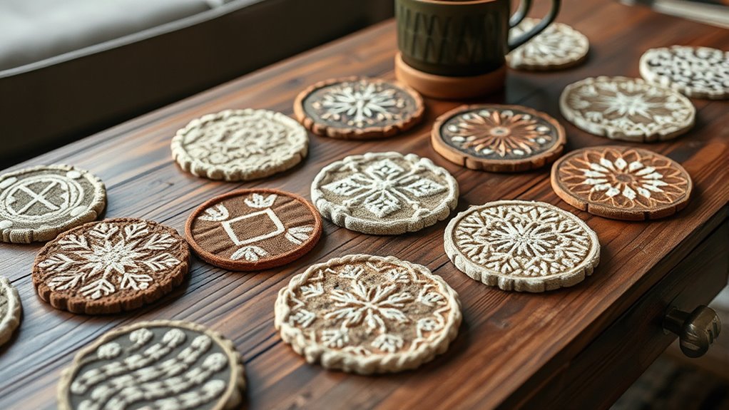 cozy stylish winter coasters