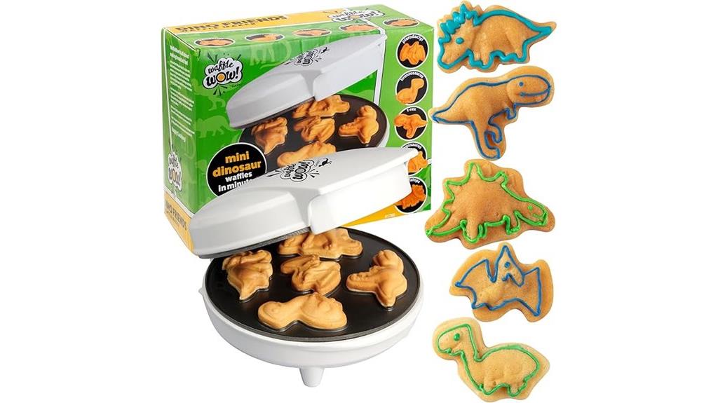 dinosaur shaped mini waffle maker