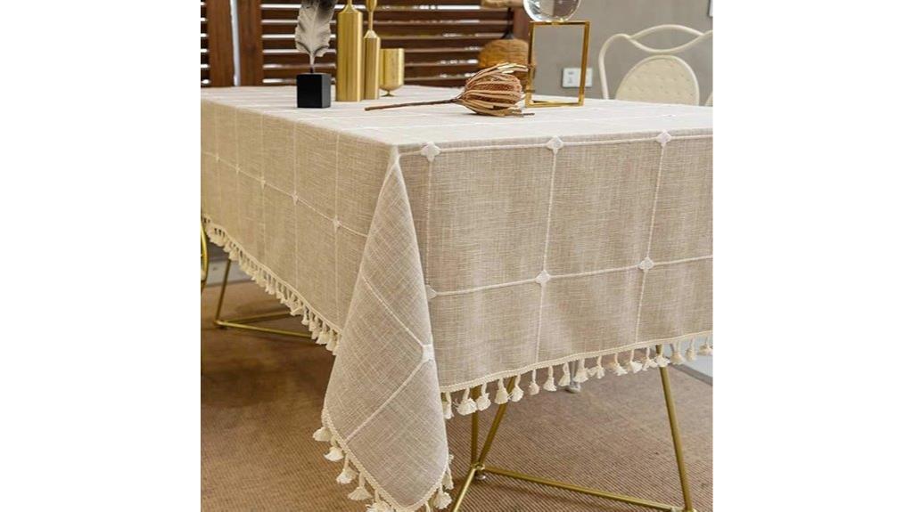 dreamy checkered waterproof tablecloth