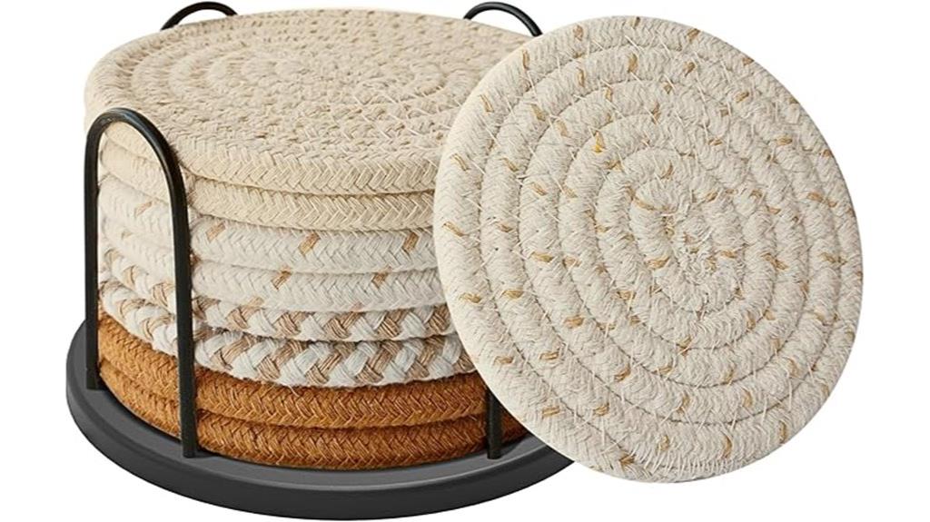 eight drink coasters holder